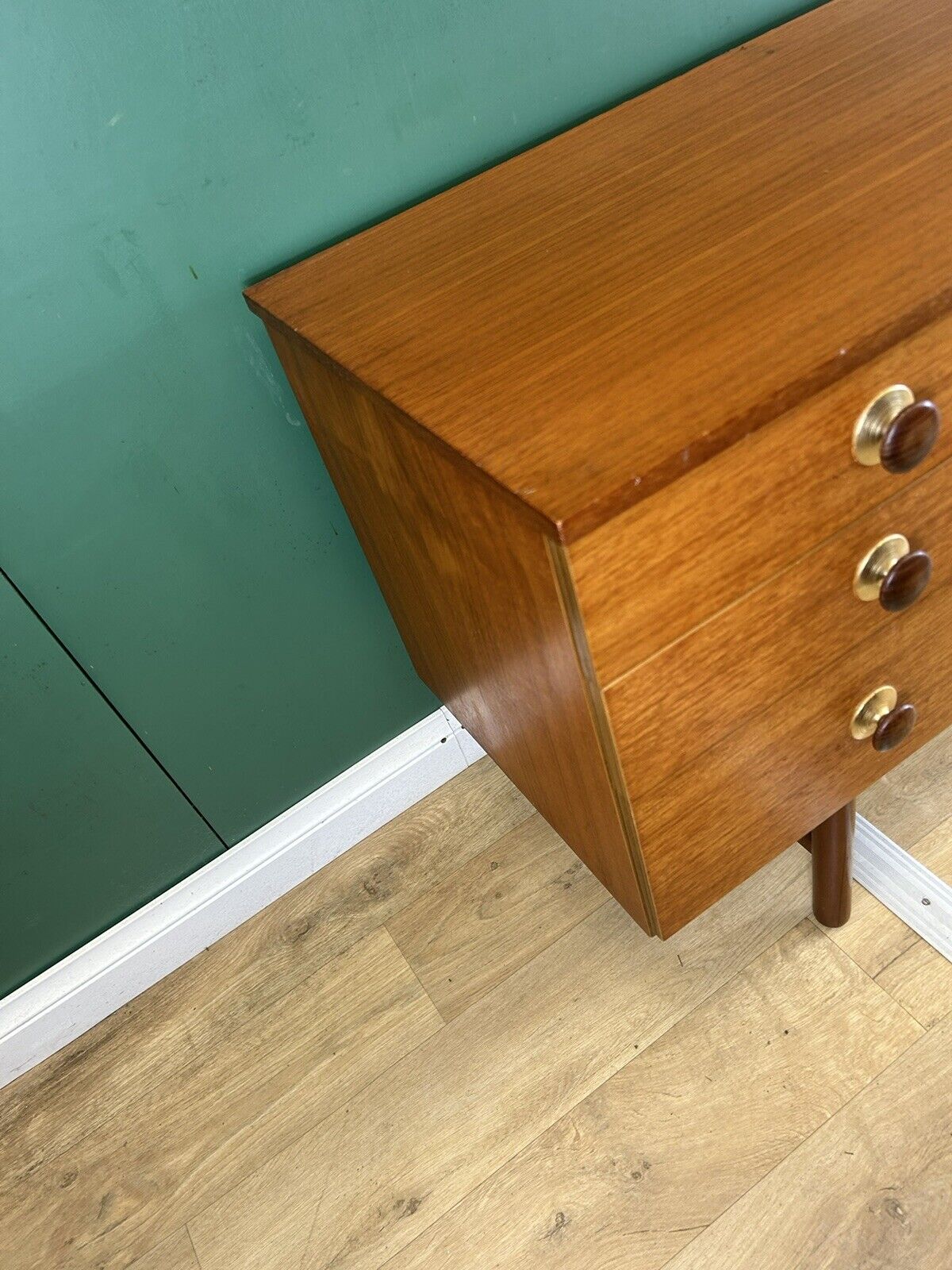 Retro Vintage Mid Century Teak Desk By Avalon Furniture-Courier