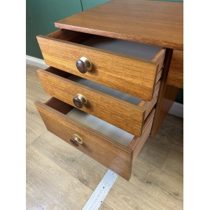 Retro Vintage Mid Century Teak Desk By Avalon Furniture-Courier