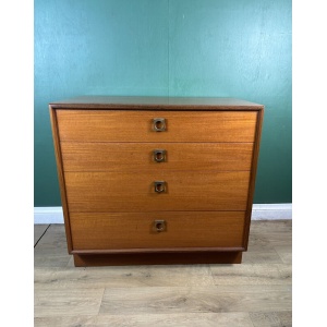 Retro Vintage Mid Century Teak G Plan Form 5 Chest Of Drawers-Courier