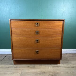 Retro Vintage Mid Century Teak G Plan Form 5 Chest Of Drawers-Courier