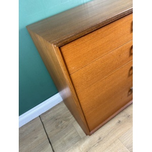Retro Vintage Mid Century Teak G Plan Form 5 Chest Of Drawers-Courier