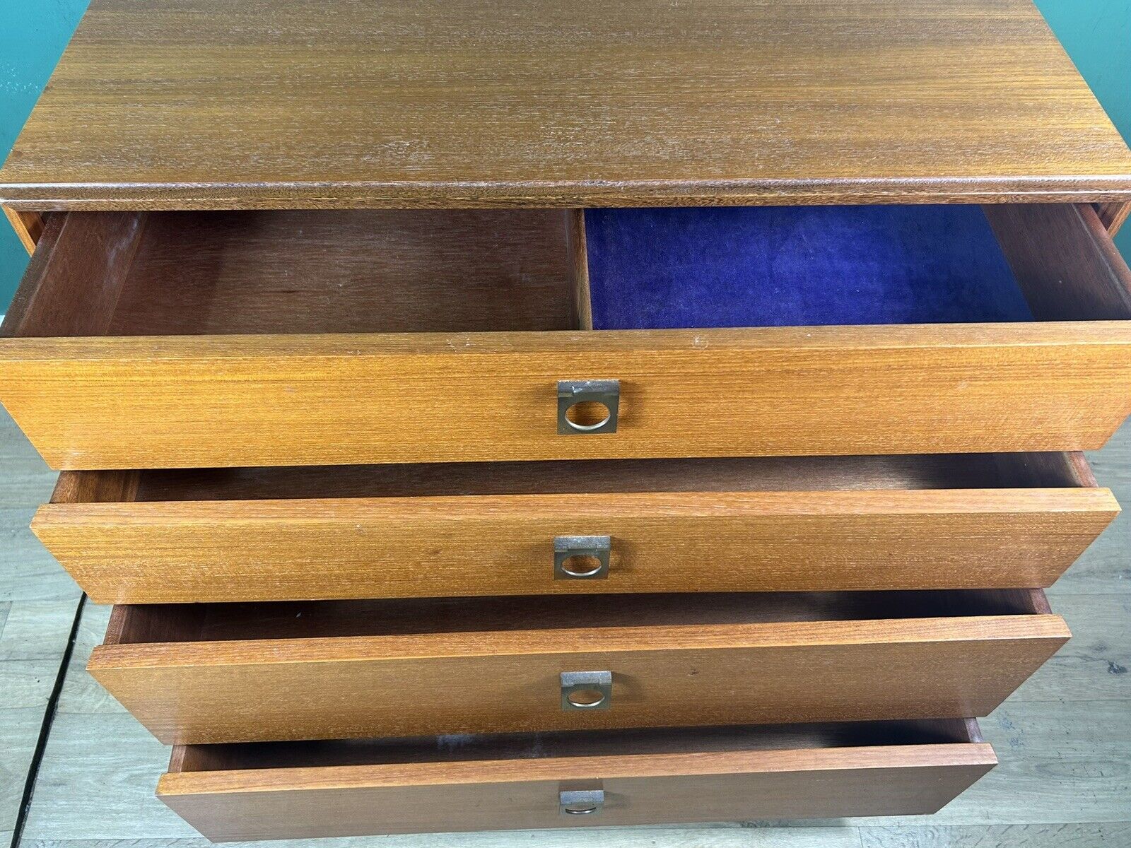 Retro Vintage Mid Century Teak G Plan Form 5 Chest Of Drawers-Courier