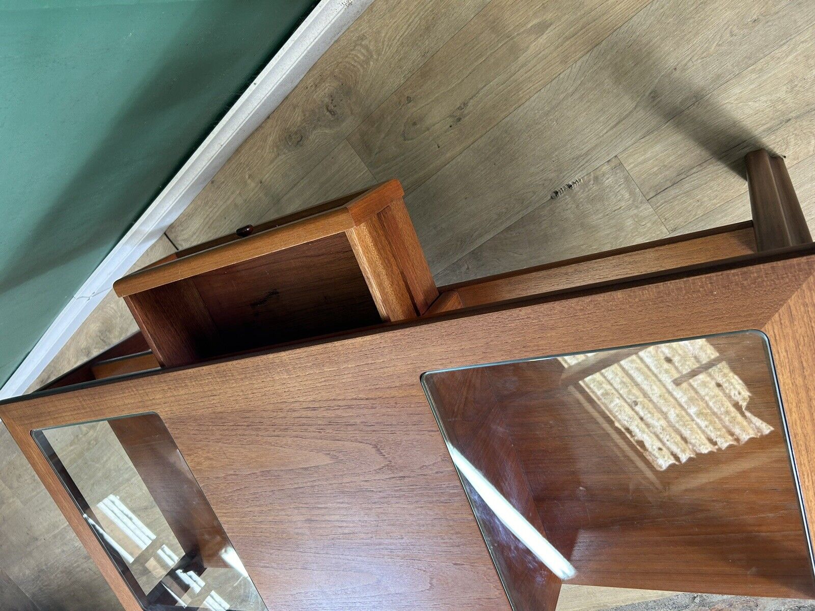Retro Vintage Mid Century Teak G Plan Glass Top Coffee Table-Courier