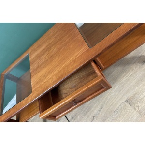 Retro Vintage Mid Century Teak G Plan Glass Top Coffee Table-Courier
