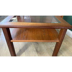 Retro Vintage Mid Century Teak G Plan Glass Top Coffee Table-Courier