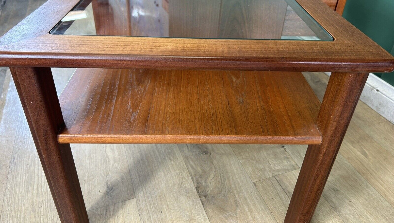 Retro Vintage Mid Century Teak G Plan Glass Top Coffee Table-Courier
