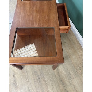 Retro Vintage Mid Century Teak G Plan Glass Top Coffee Table-Courier