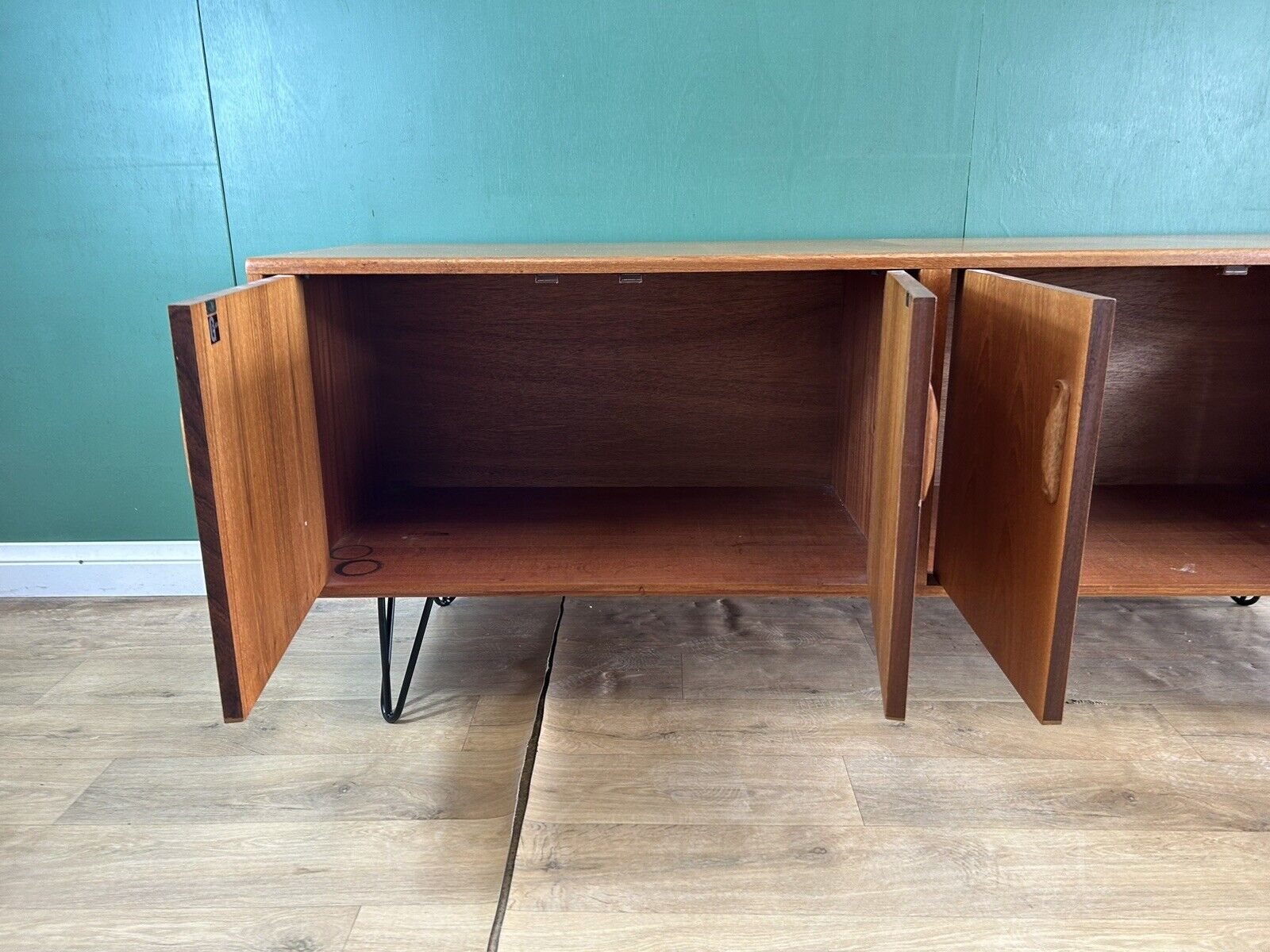 Retro Vintage Mid Century Teak G Plan Sideboard On Hairpin Legs-Courier