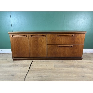 Retro Vintage Mid Century Teak Low Sideboard By Meredew Furniture-Courier