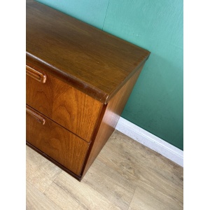 Retro Vintage Mid Century Teak Low Sideboard By Meredew Furniture-Courier
