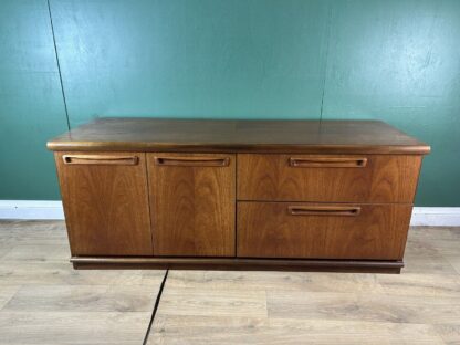 Retro Vintage Mid Century Teak Low Sideboard By Meredew Furniture-Courier