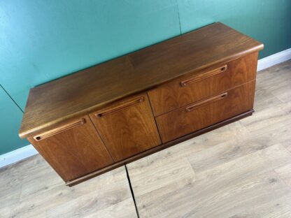 Retro Vintage Mid Century Teak Low Sideboard By Meredew Furniture-Courier