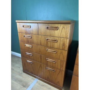 Retro Vintage Mid Century Teak Pair Of Two Chest Of Drawers By Meredew-Courier