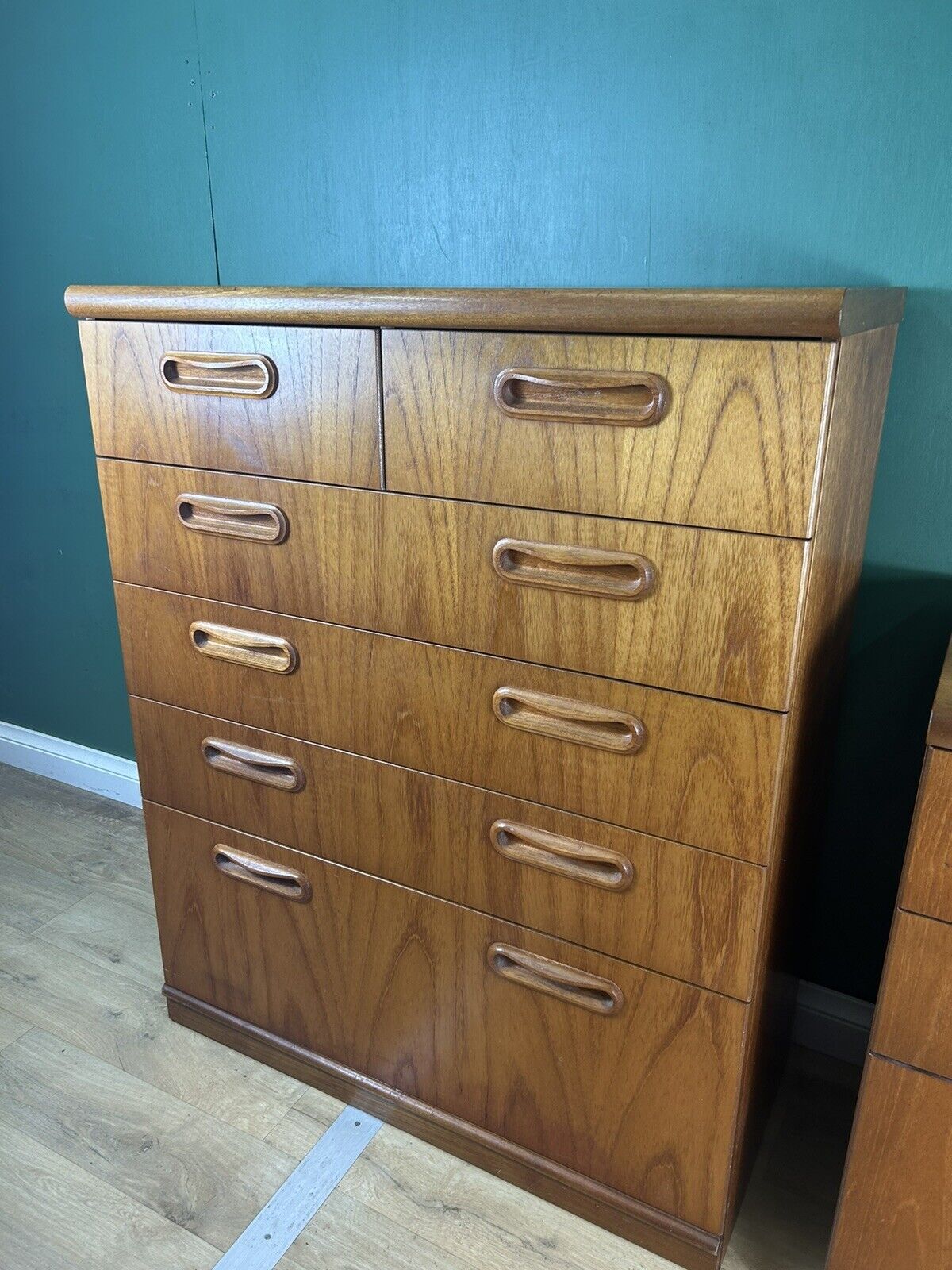 Retro Vintage Mid Century Teak Pair Of Two Chest Of Drawers By Meredew-Courier