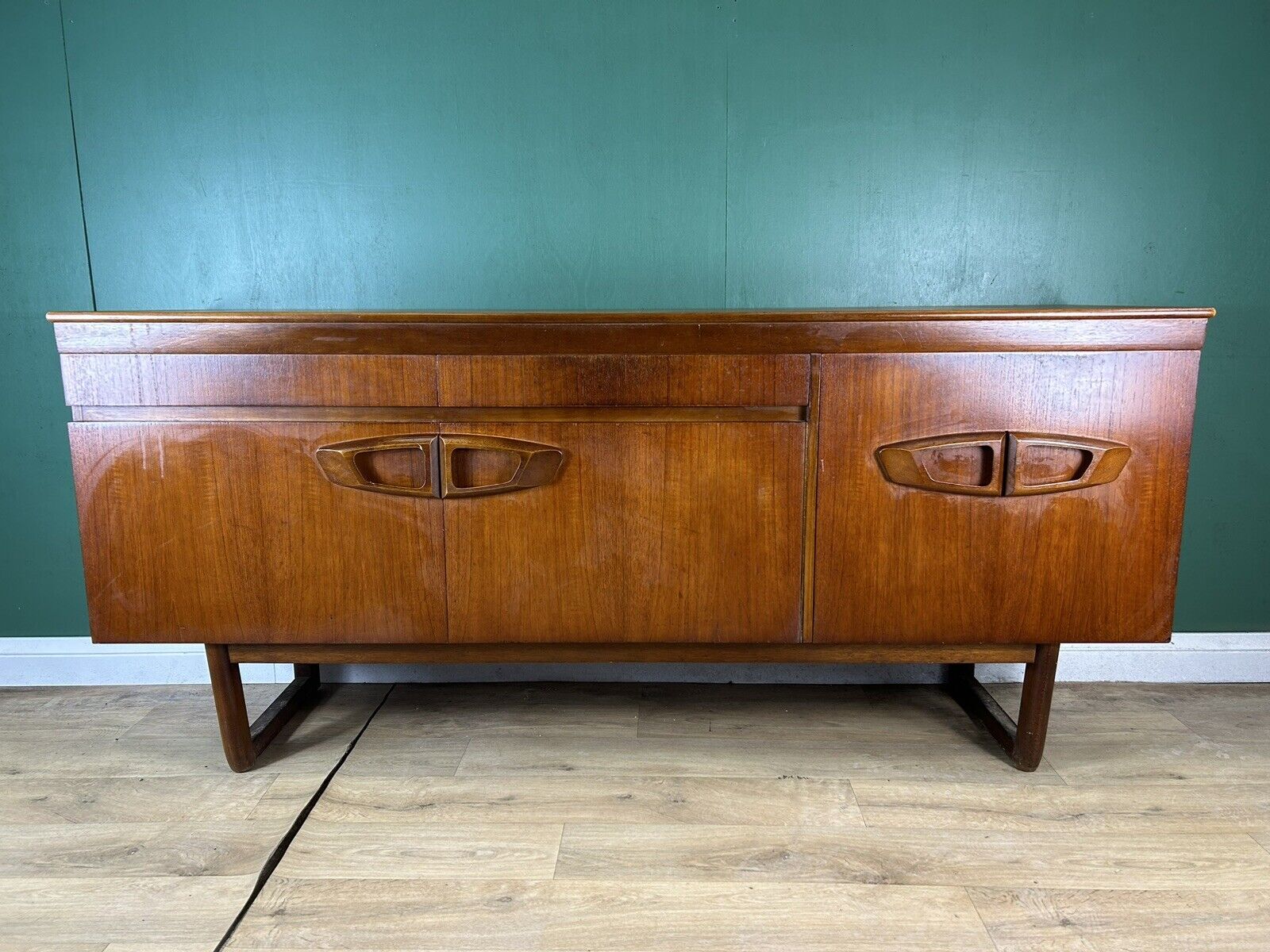 Retro Vintage Mid Century Teak Sideboard By Beautility Furniture-Courier