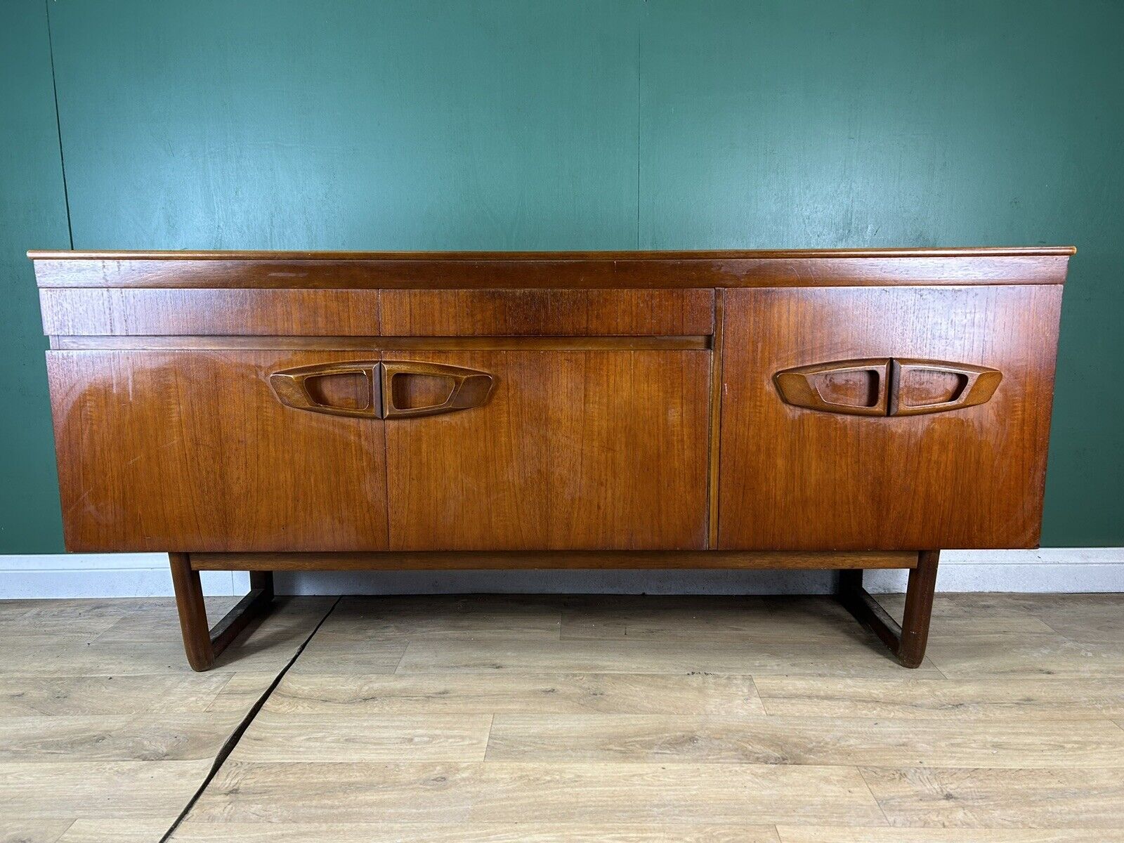 Retro Vintage Mid Century Teak Sideboard By Beautility Furniture-Courier