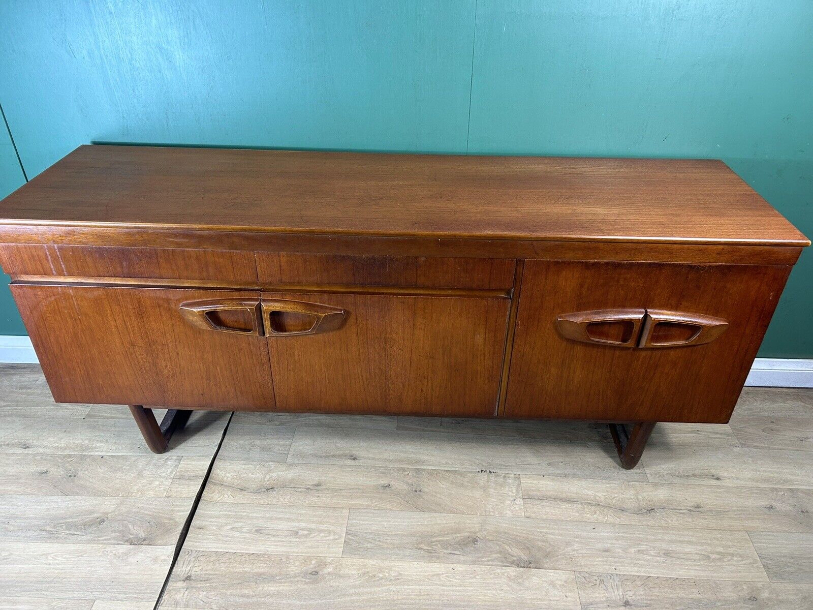Retro Vintage Mid Century Teak Sideboard By Beautility Furniture-Courier