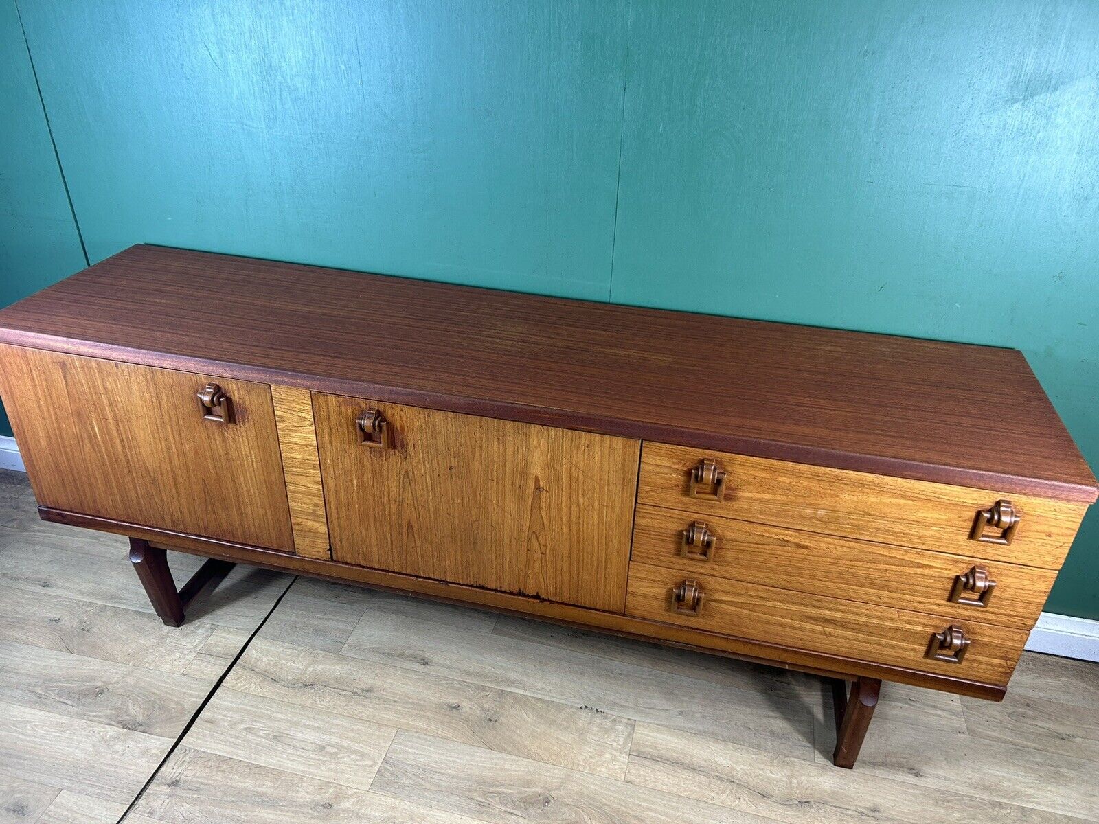Retro Vintage Mid Century Teak Sideboard By Beautility Furniture-Courier