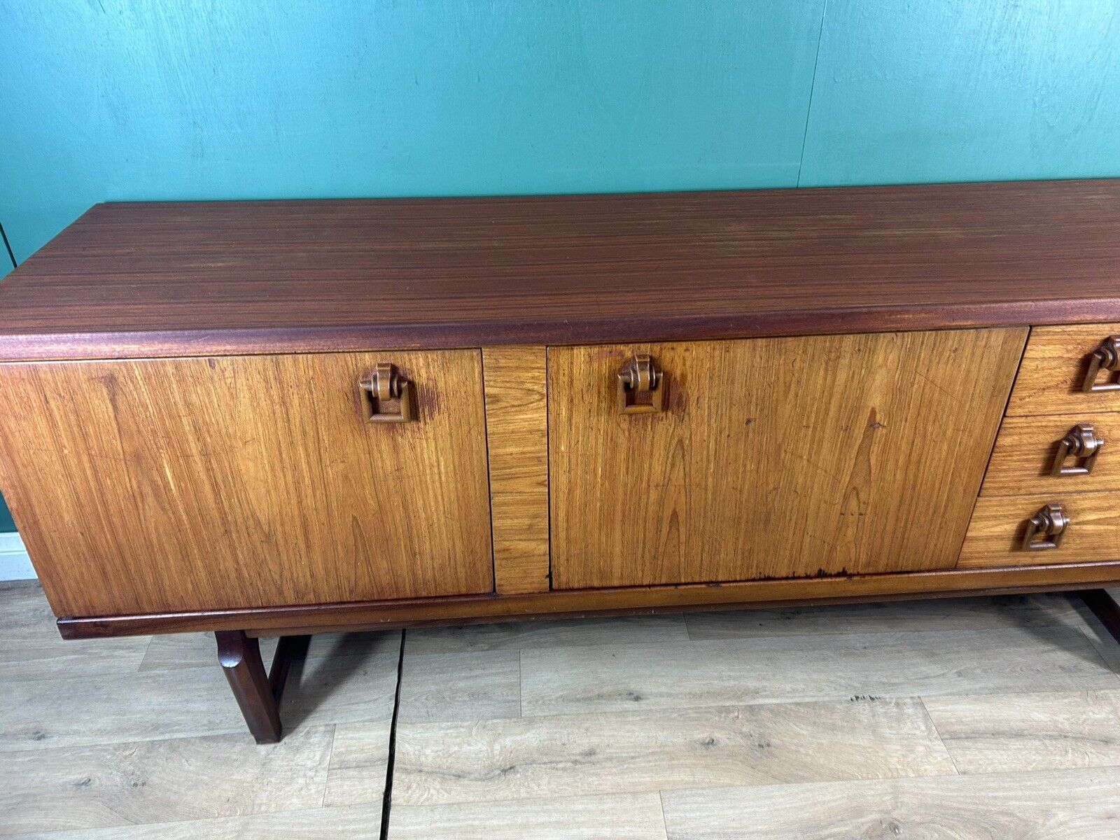 Retro Vintage Mid Century Teak Sideboard By Beautility Furniture-Courier