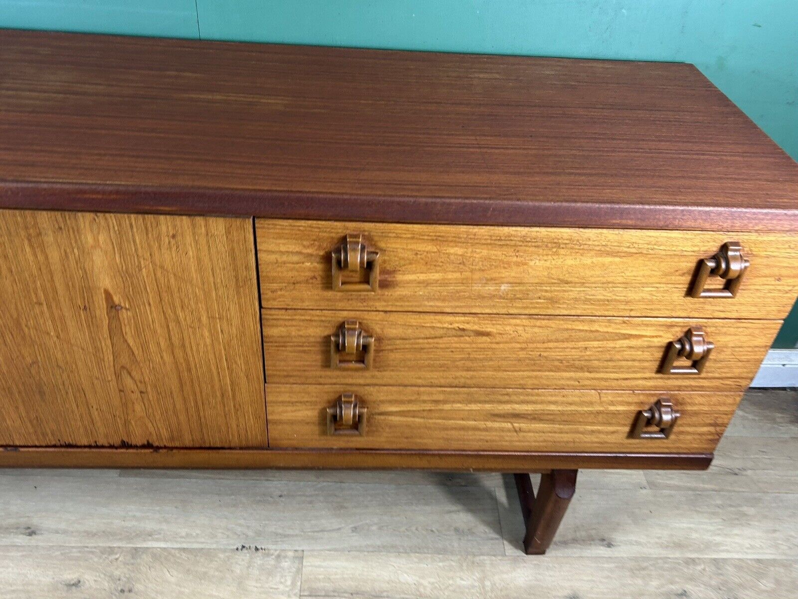 Retro Vintage Mid Century Teak Sideboard By Beautility Furniture-Courier