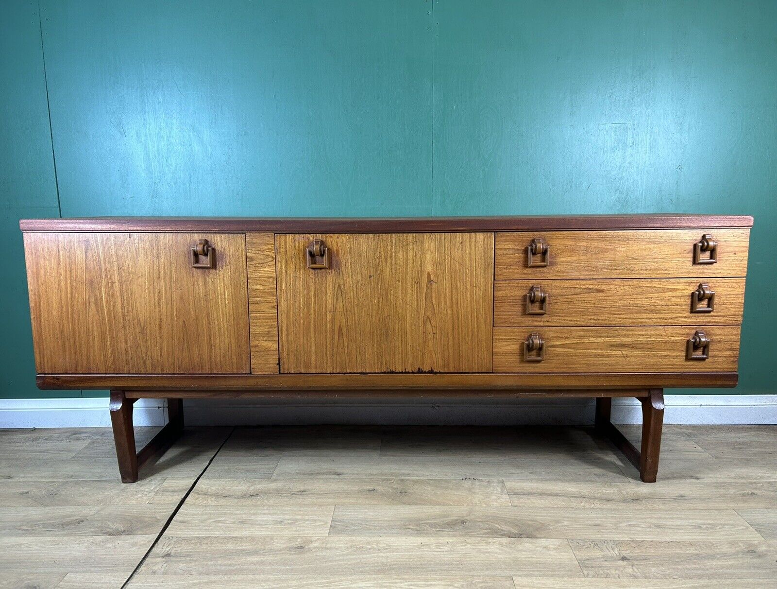 Retro Vintage Mid Century Teak Sideboard By Beautility Furniture-Courier
