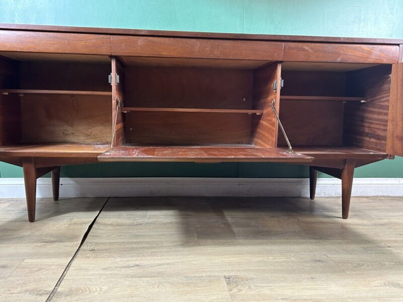 Retro Vintage Mid Century Teak Sideboard By Elliot’s Of Newbury-Courier