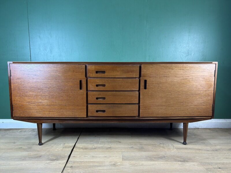 Retro Vintage Mid Century Teak Sideboard By Meredew Furniture-Courier