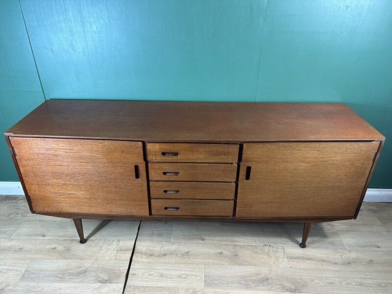 Retro Vintage Mid Century Teak Sideboard By Meredew Furniture-Courier