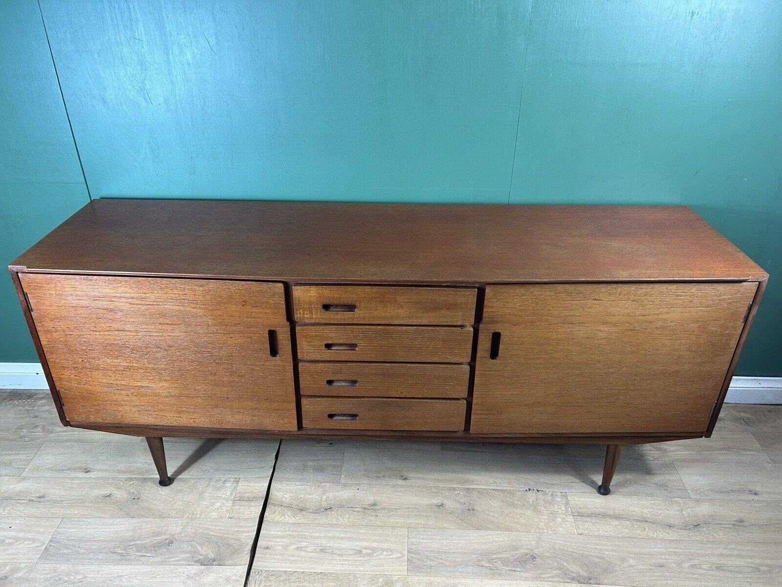 Retro Vintage Mid Century Teak Sideboard By Meredew Furniture-Courier