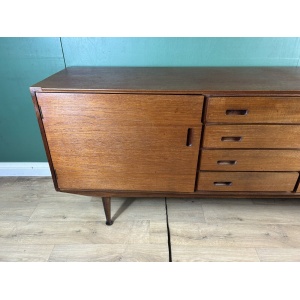 Retro Vintage Mid Century Teak Sideboard By Meredew Furniture-Courier