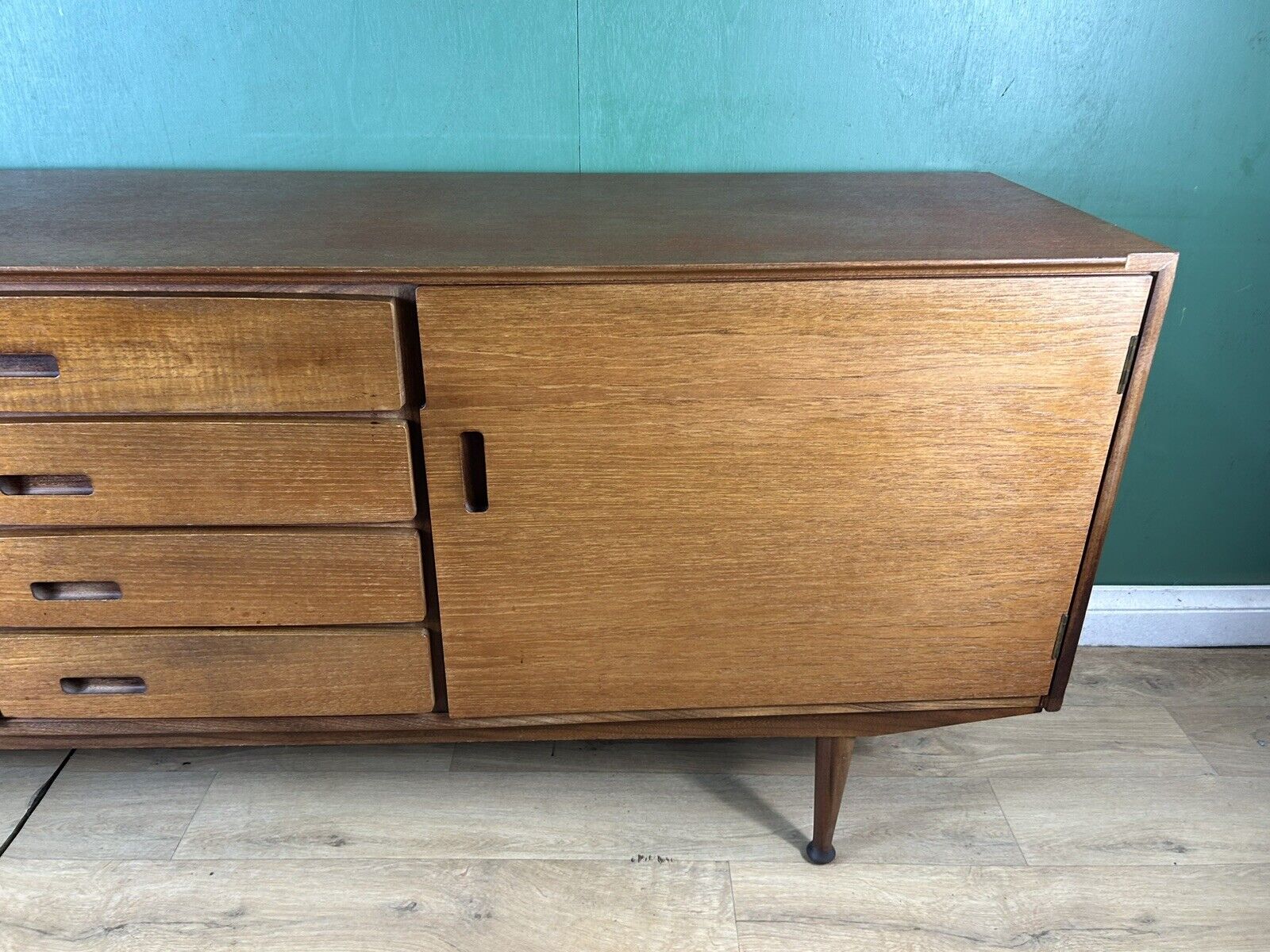 Retro Vintage Mid Century Teak Sideboard By Meredew Furniture-Courier