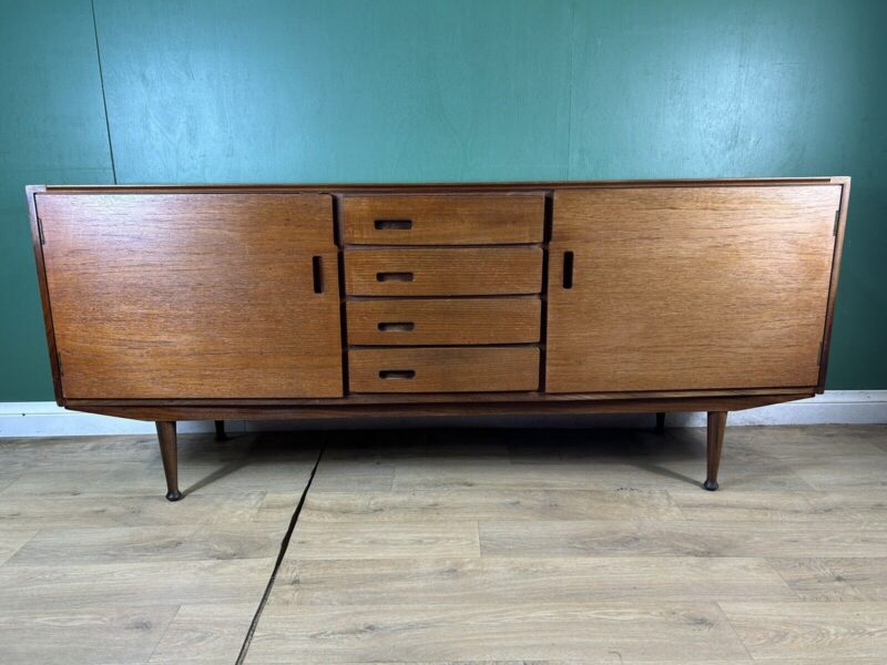 Retro Vintage Mid Century Teak Sideboard By Meredew Furniture-Courier