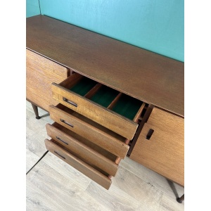 Retro Vintage Mid Century Teak Sideboard By Meredew Furniture-Courier