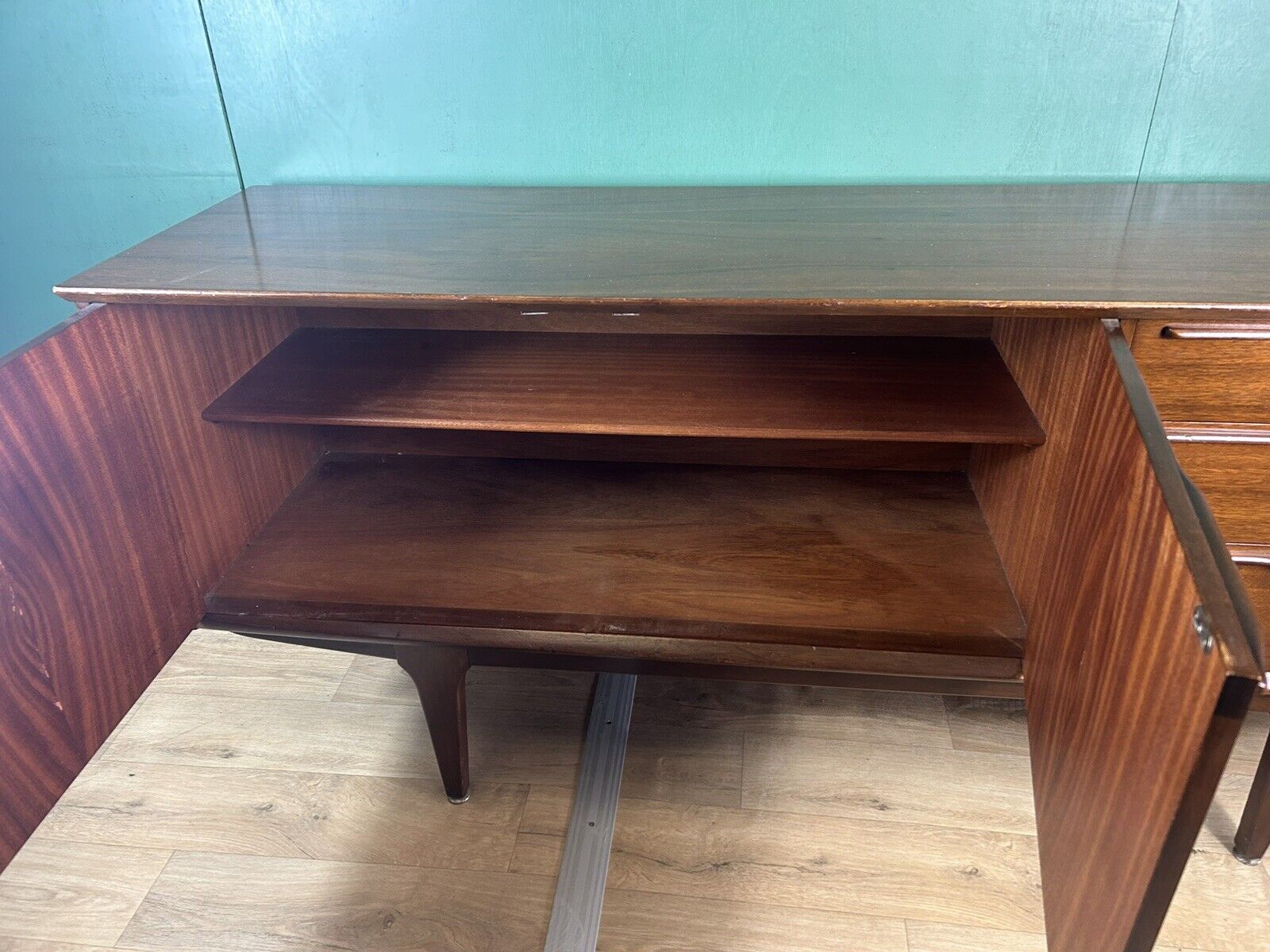 Retro Vintage Mid Teak Sideboard By Jentique Furniture-Courier