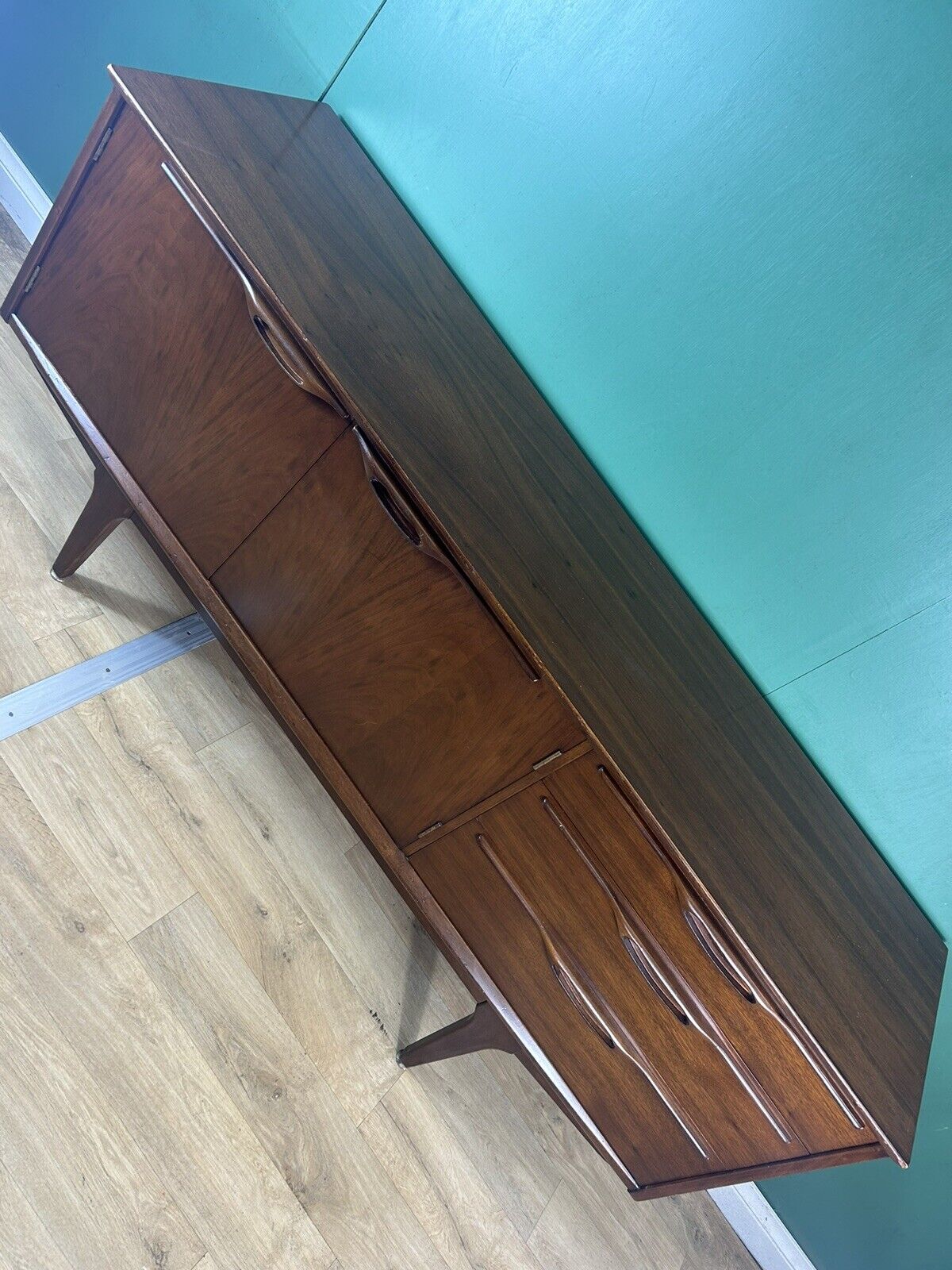 Retro Vintage Mid Teak Sideboard By Jentique Furniture-Courier