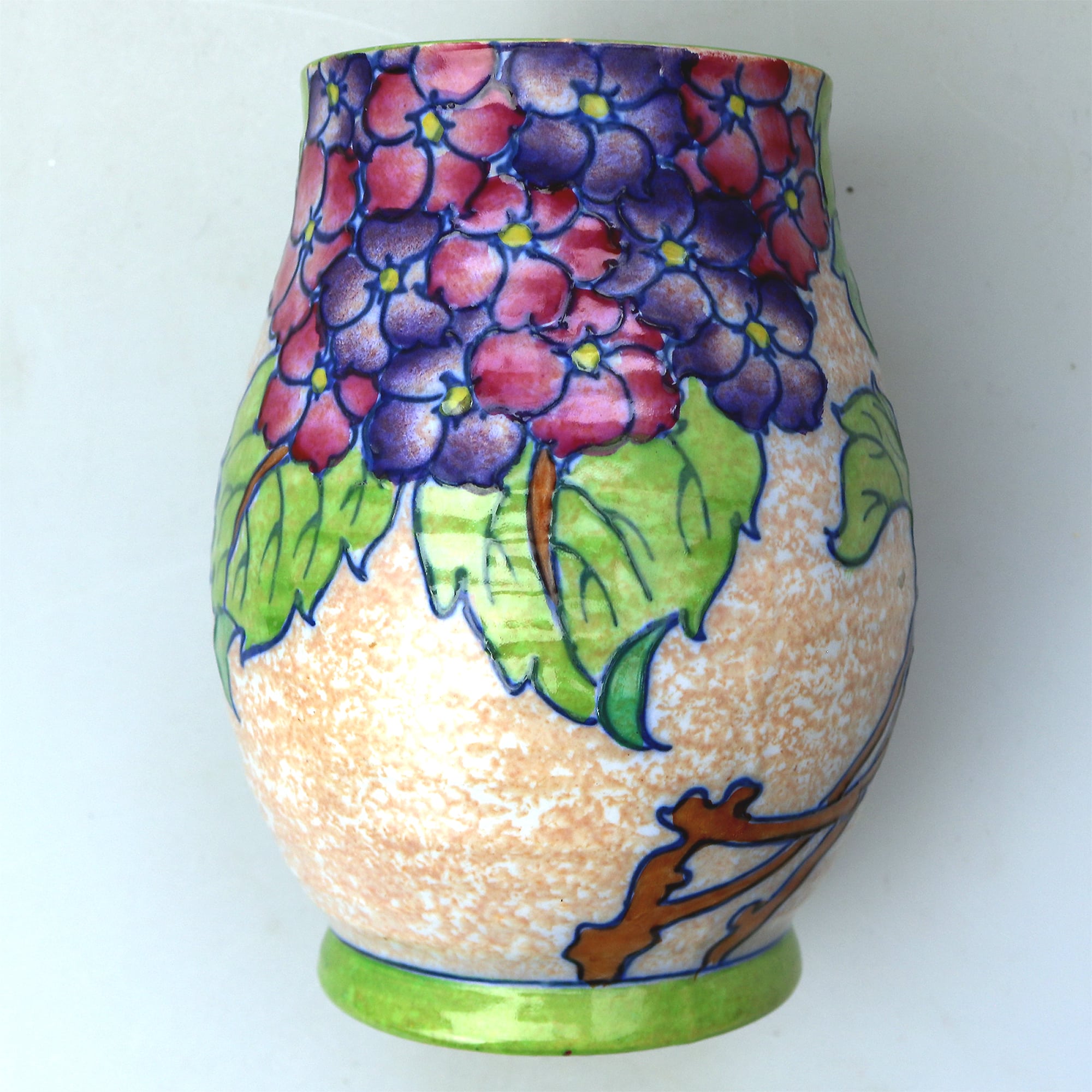 A good Art Deco art pottery Charlotte Rhead Crown Ducal floral Vase C.1930's