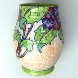 A good Art Deco art pottery Charlotte Rhead Crown Ducal floral Vase C.1930's