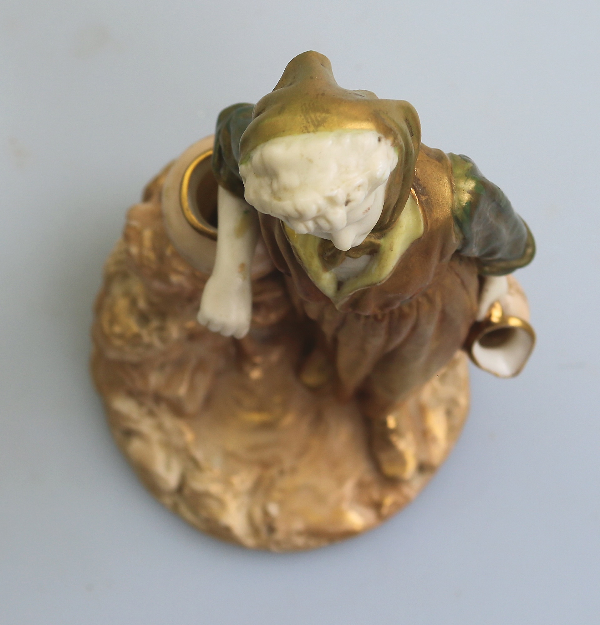 Antique Royal Worcester Porcelain gilt Figurine No.1810 Water Carrier C.1900