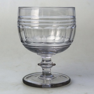 A good antique Regency stemware cut glass Rummer Goblet / Wine Glass C.1830-40