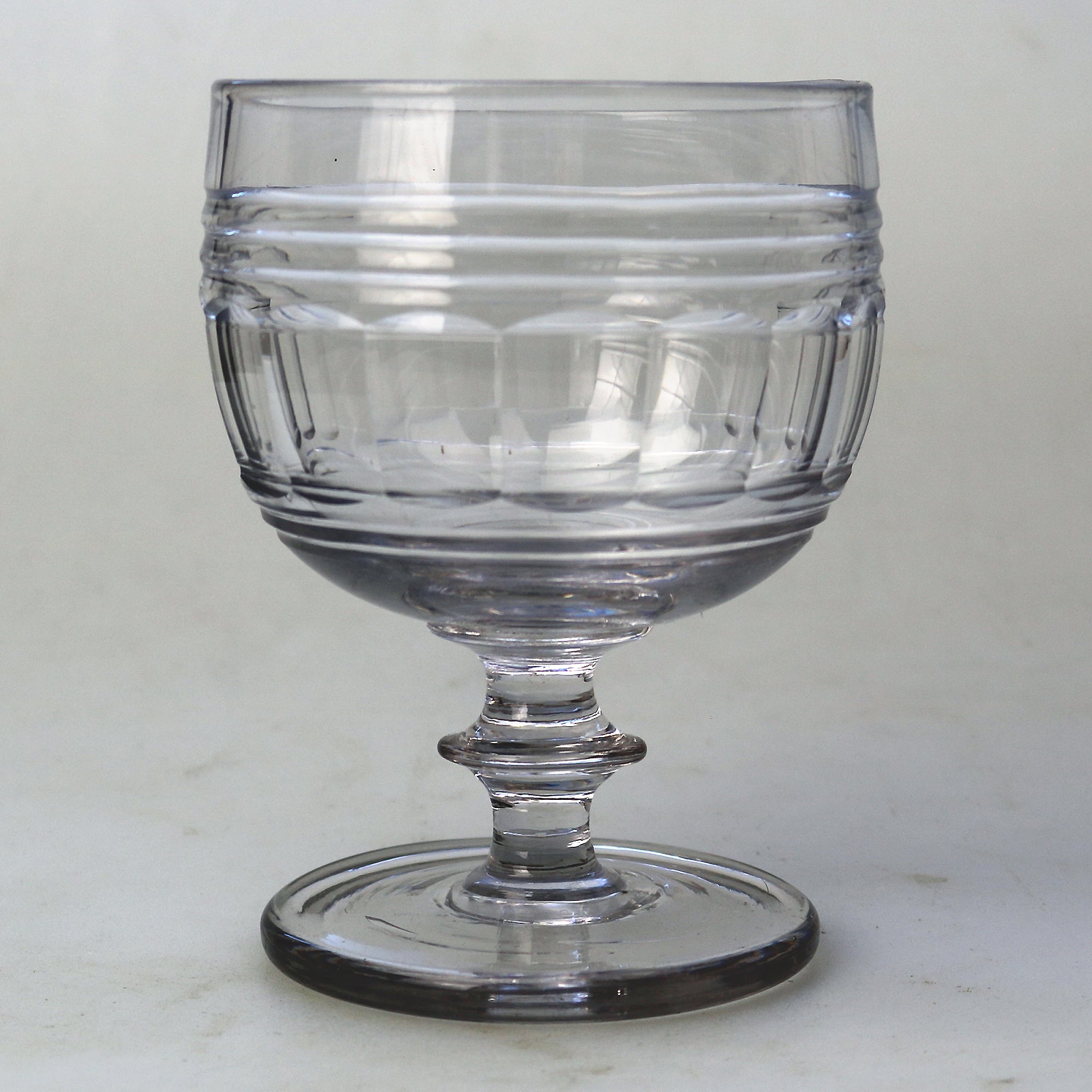 A good antique Regency stemware cut glass Rummer Goblet / Wine Glass C.1830-40