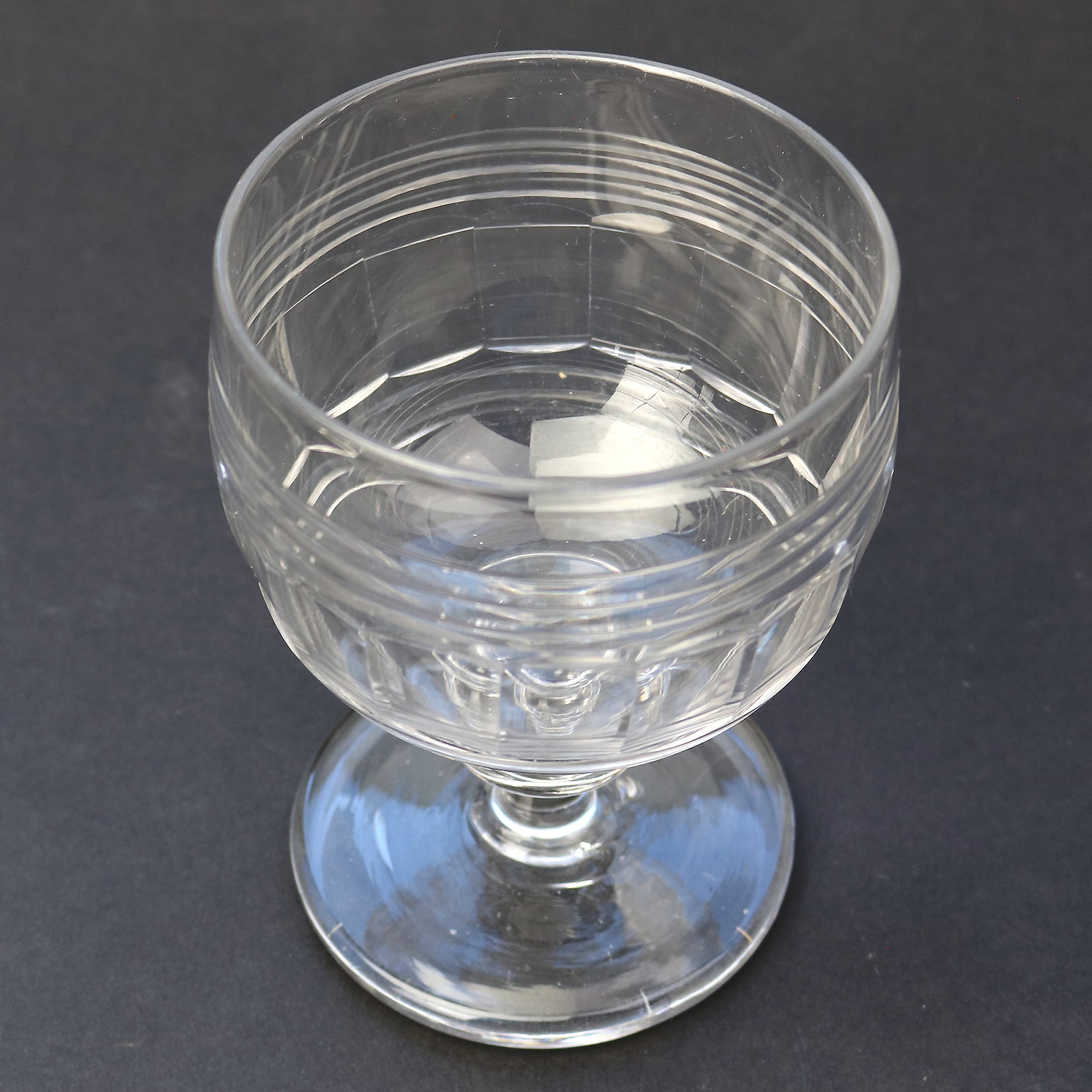 A good antique Regency stemware cut glass Rummer Goblet / Wine Glass C.1830-40