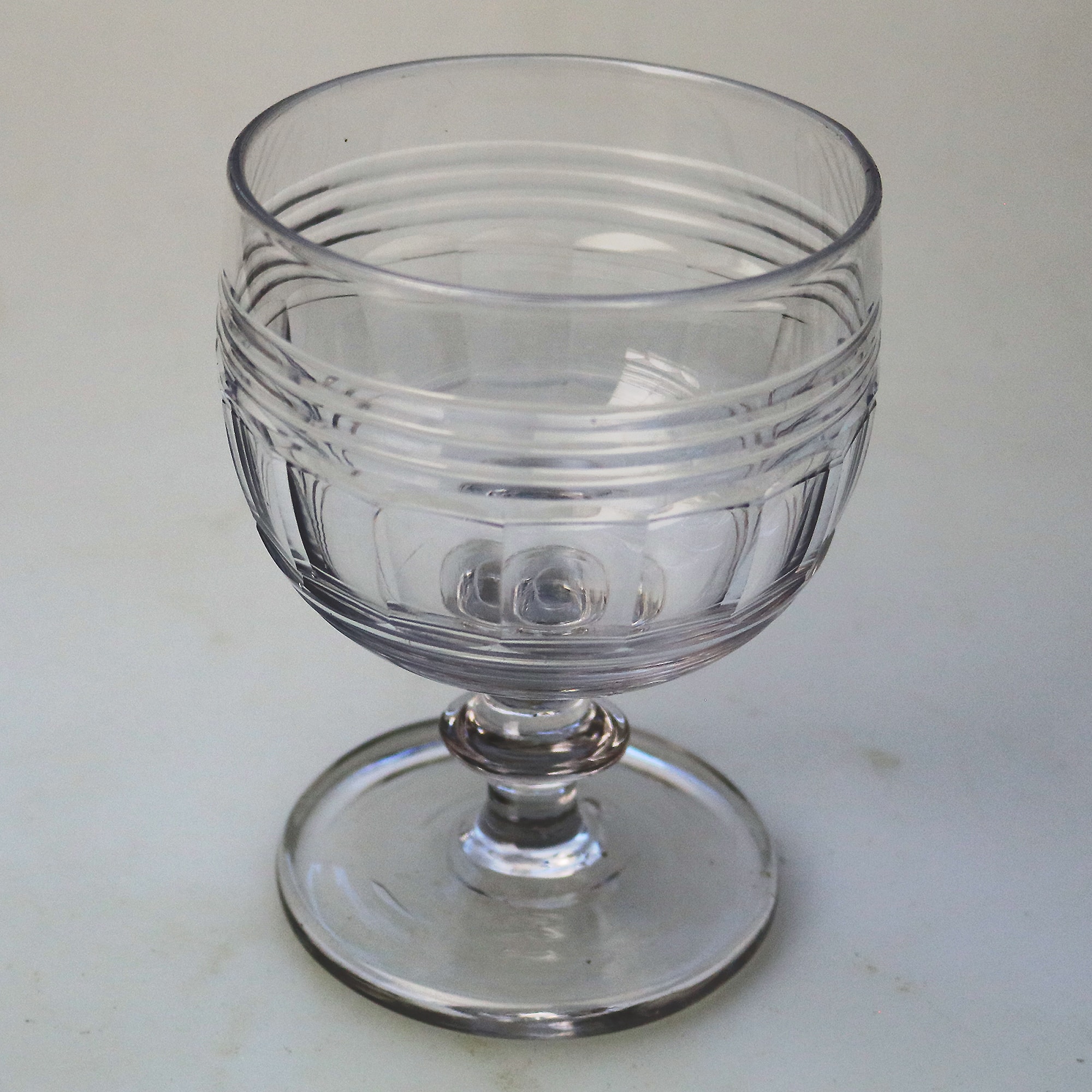 A good antique Regency stemware cut glass Rummer Goblet / Wine Glass C.1830-40