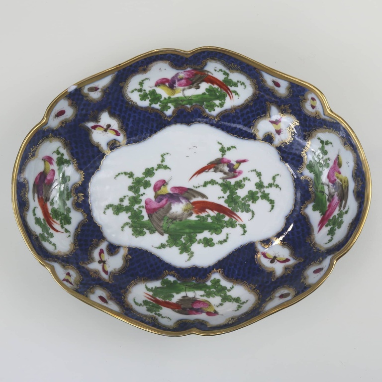 A fine antique porcelain hand-painted Edmé Samson Worcester style Bowl C.1890 - Image 3