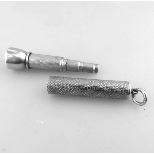 An antique English solid silver Sampson Mordan & Goldsmiths Cigar Piercer C.1933