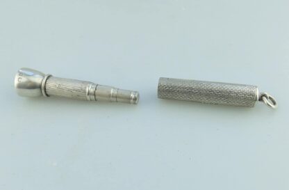 An antique English solid silver Sampson Mordan & Goldsmiths Cigar Piercer C.1933 - Image 4