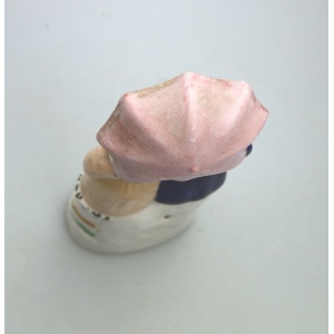 A very charming antique Staffordshire pottery Parasol Couple Figurine C.1850