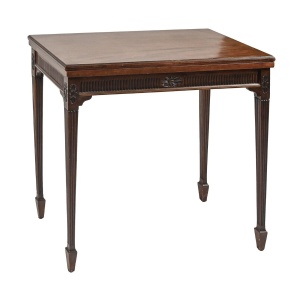 Superb Victorian Sheraton Revival Mahogany Card Table