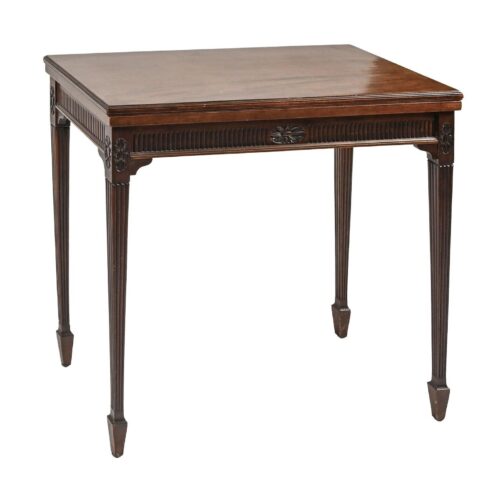 Superb Victorian Sheraton Revival Mahogany Card Table