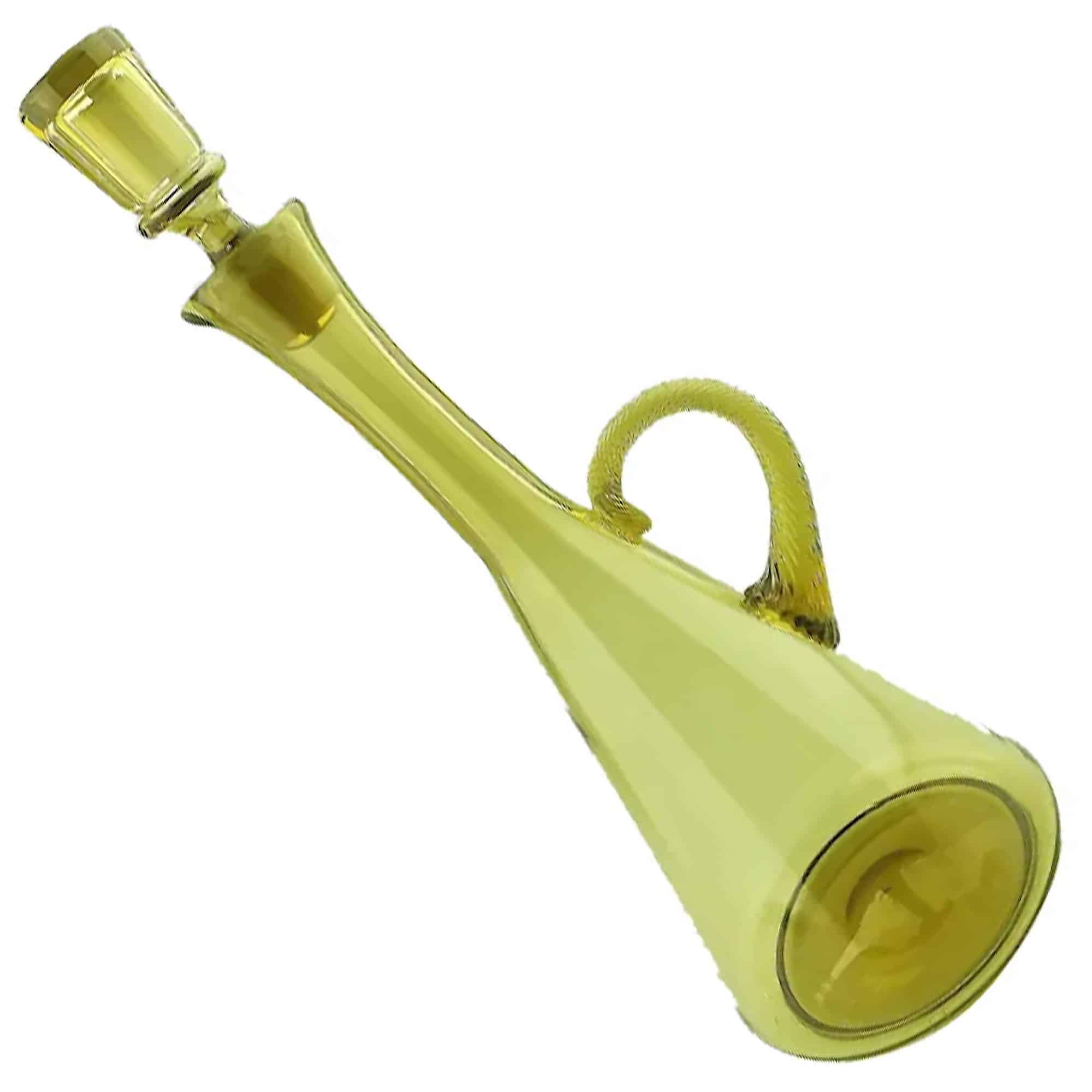 A good antique citrine glass Liquor Decanter probably Venetian Murano C.1920+