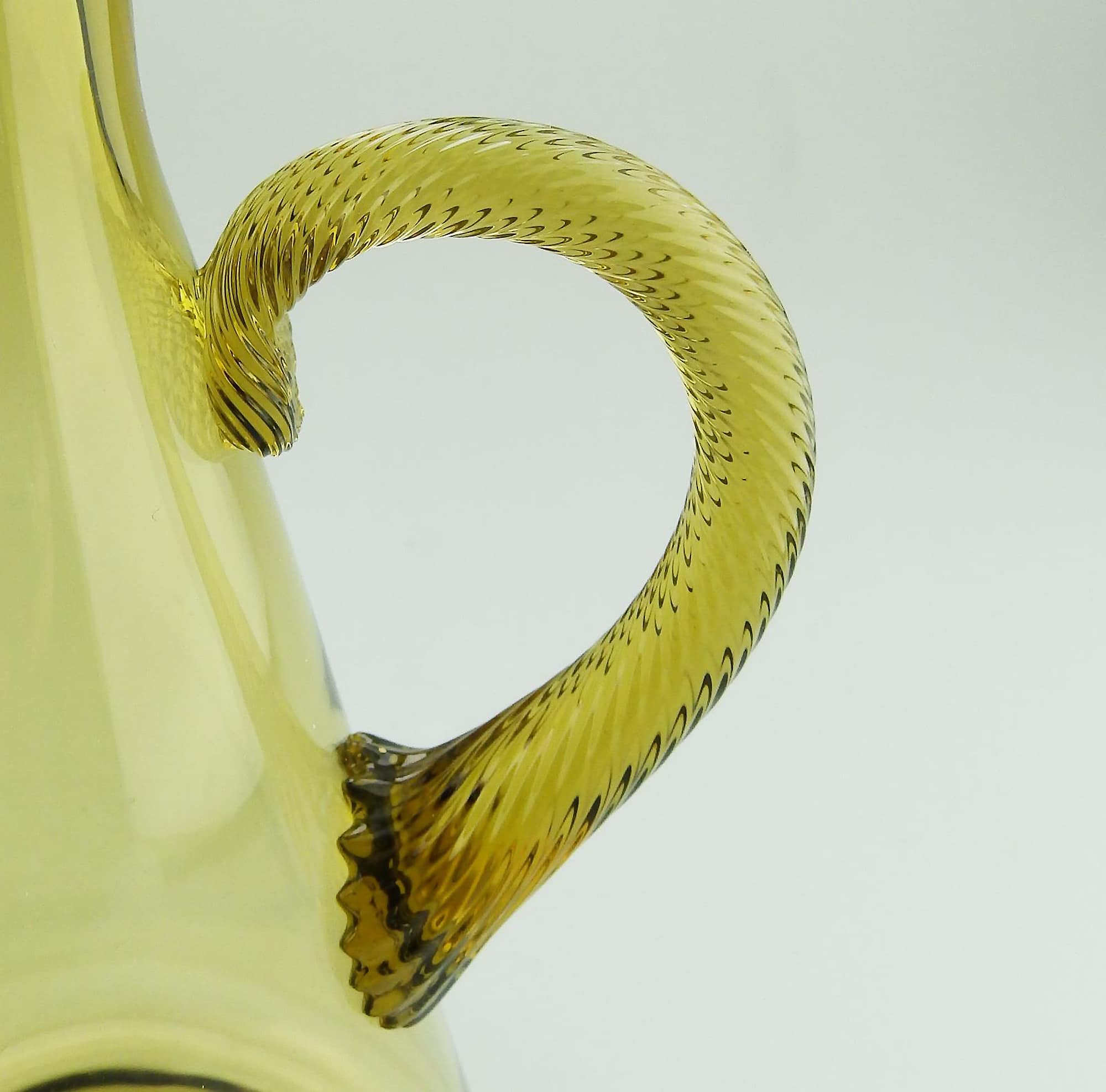 A good antique citrine glass Liquor Decanter probably Venetian Murano C.1920+